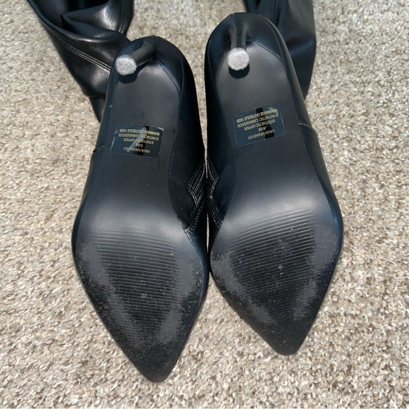 VAVA Black Paris Over the Knee Stilettos - Picture 8 of 9